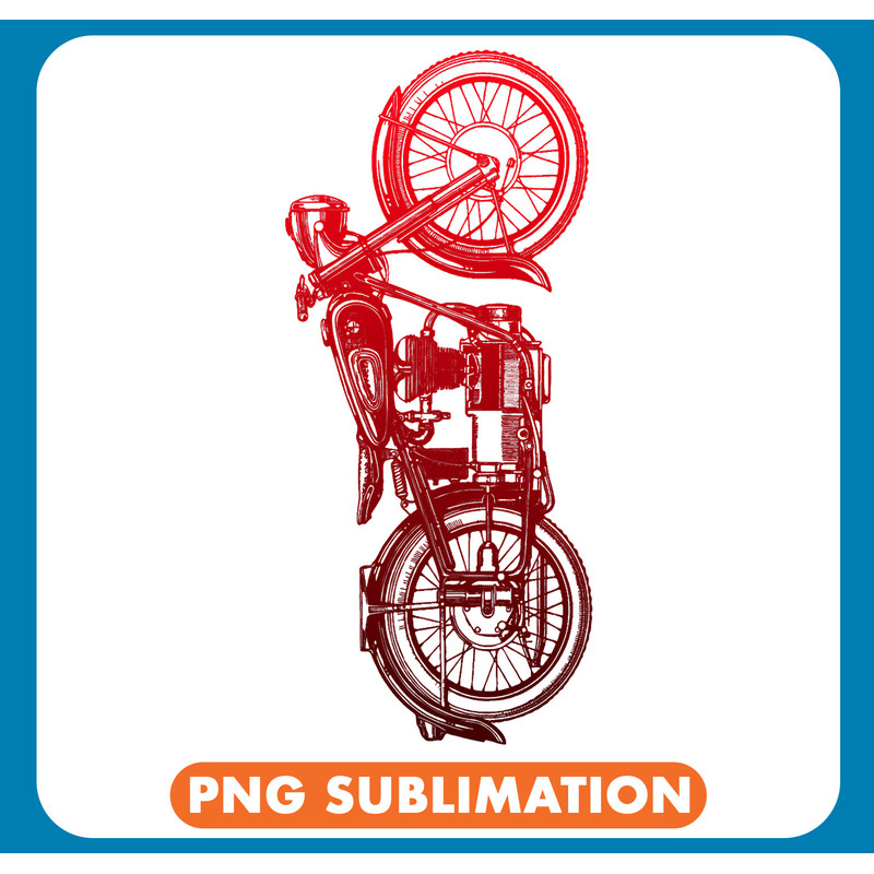 Motocross Biker Classic Biker Vintage Retro Black Motorcycle Red .jpg