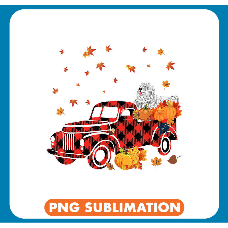 Puli On Pumpkin Truck Thanksgiving Dog Lover .jpg