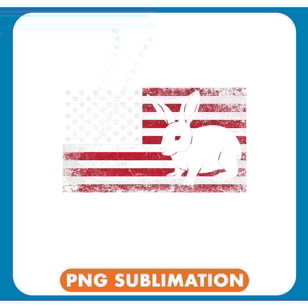Rabbits Bunny Gift 4th of July American Flag USA American pn | Inspire ...