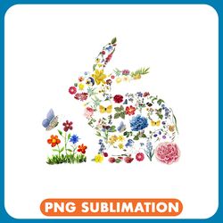 rabbits bunny rabbit flower easter spring floral women girls kids png