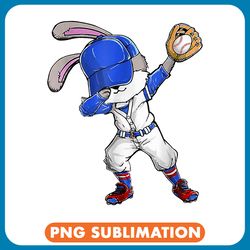 rabbits dabbing bunny rabbit baseball catcher happy easter day png