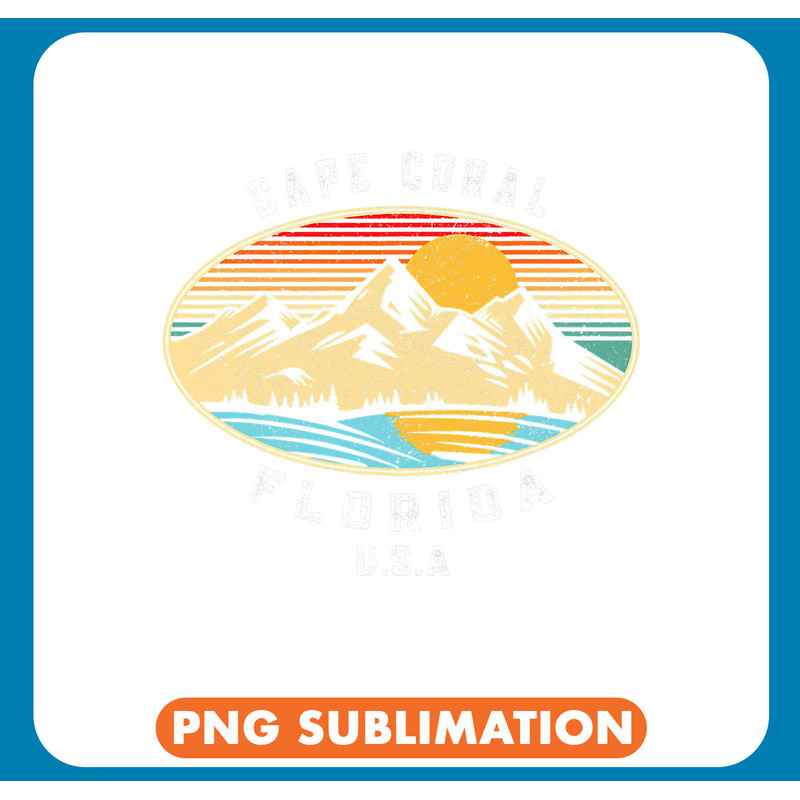 Retro Florida Mountain Sunset River Souvenir Cape Coral .jpg