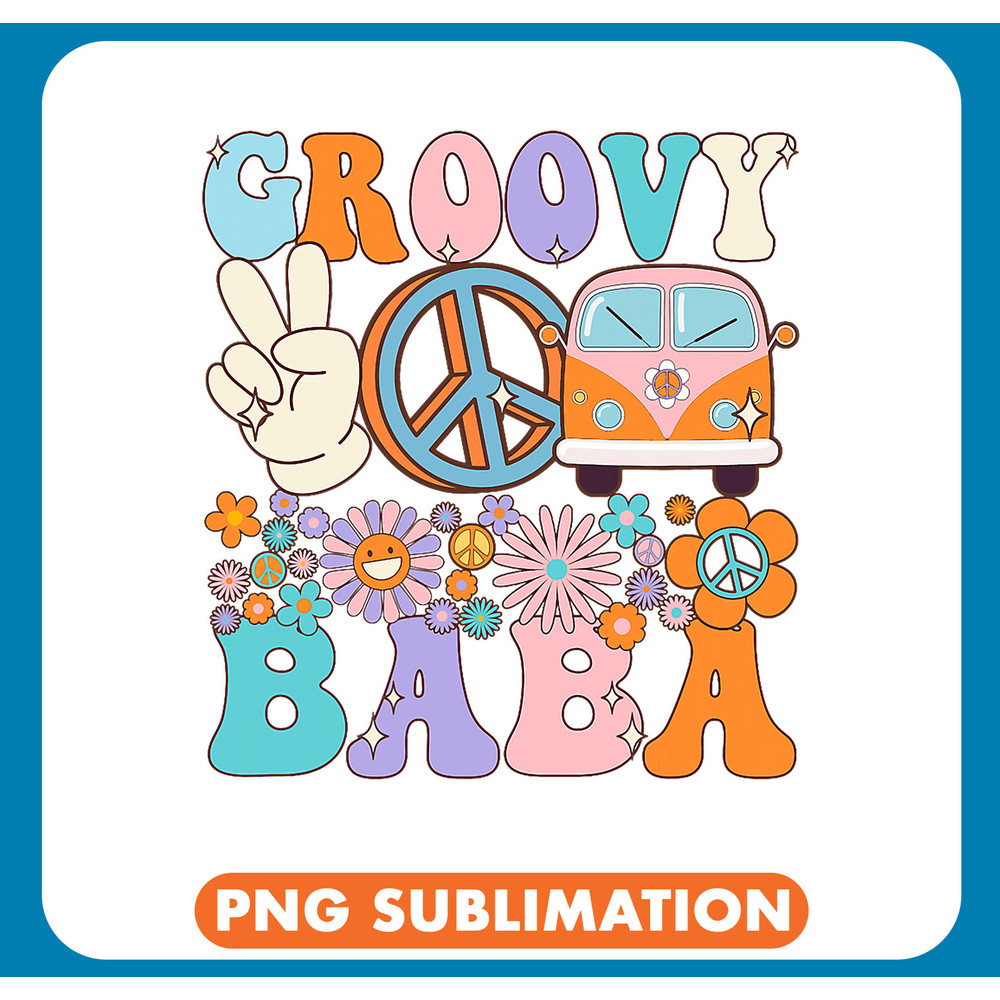 Retro Groovy Baba To The Groovy Birthday Party Matching .jpg
