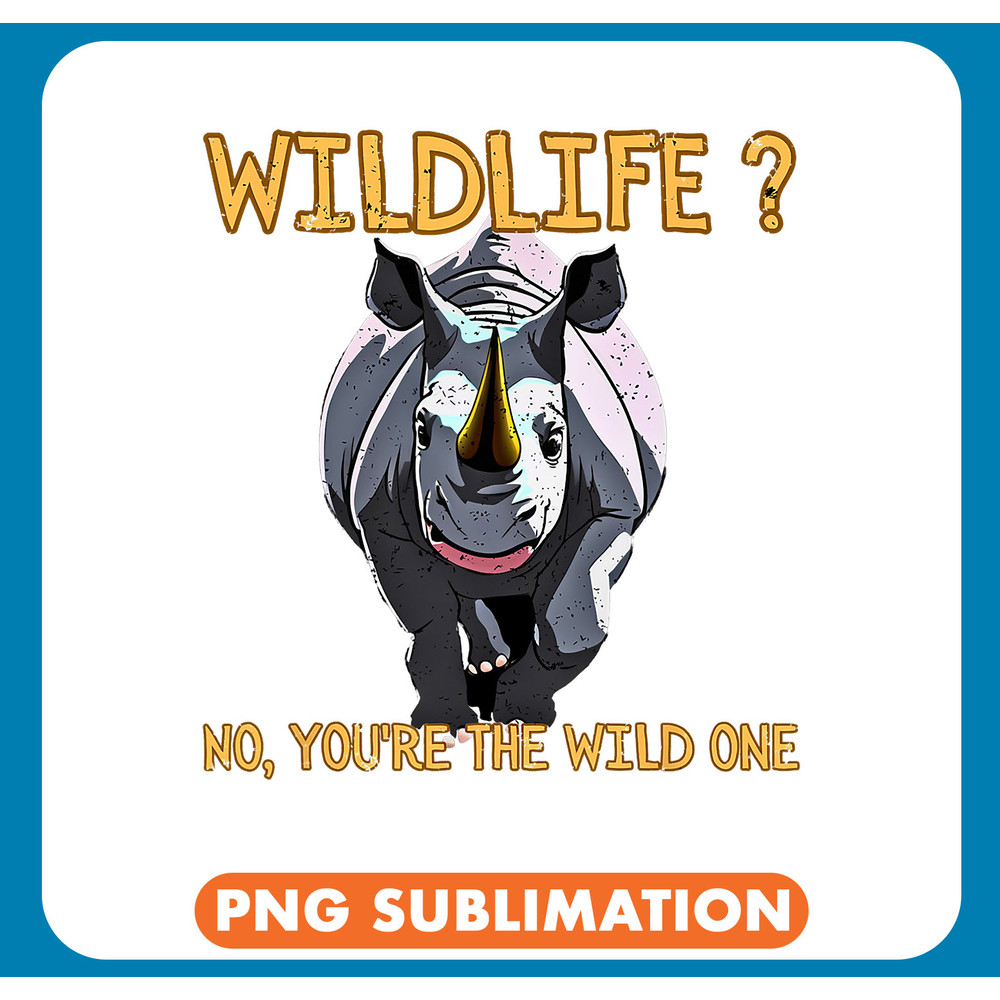 Rhino Lover Rhino. Wildlife vs Human. Wildness. Retro and Vintage style .jpg