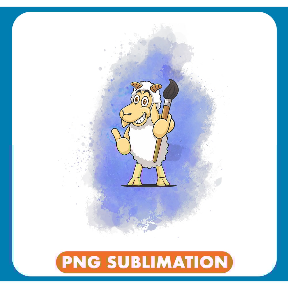 Sheep Lover Fun painting sheep with brush .jpg