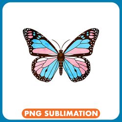 subtle transgender pride flag monarch butterfly trans png
