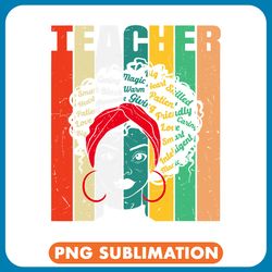 teacher job black woman teacher afro retro black history month gifts 1 png
