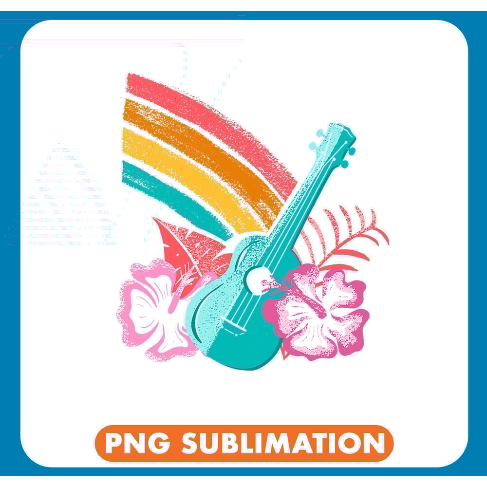 Ukulele Lover Tropical Ukulele Rainbow Hibiscus Flowers Hawaiian Island Pa .jpg