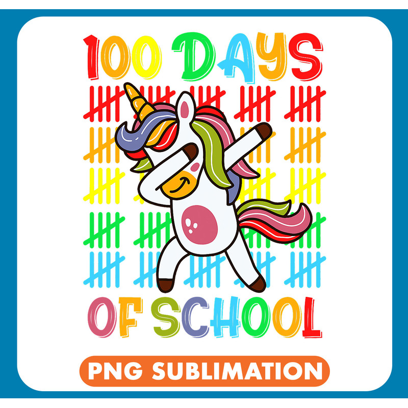 Unicorns 100 Days Of School Unicorn Student Happy 100th Day Of School .jpg