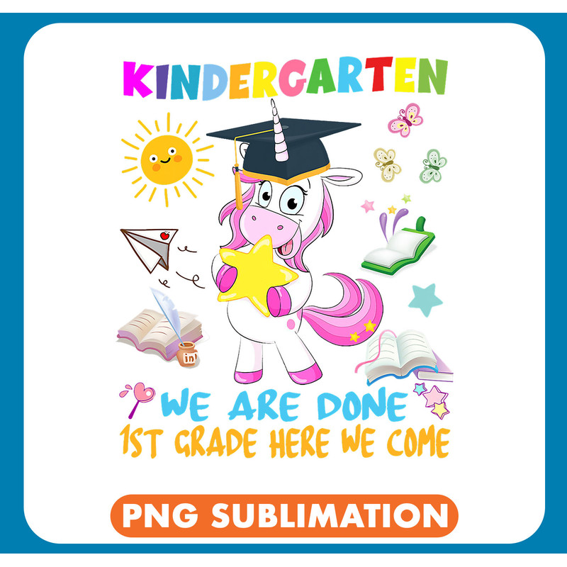 Unicorns Flossing Kindergarten Graduation Back To School .jpg