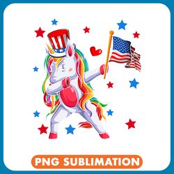 unicorns funny dabbing unicorn girls american flag 4th of july png