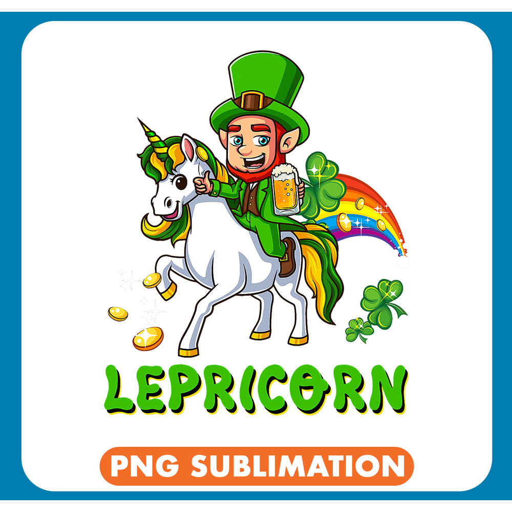 Unicorns Leprechaun Riding Unicorn Lepricorn Irish St Patricks Day .jpg