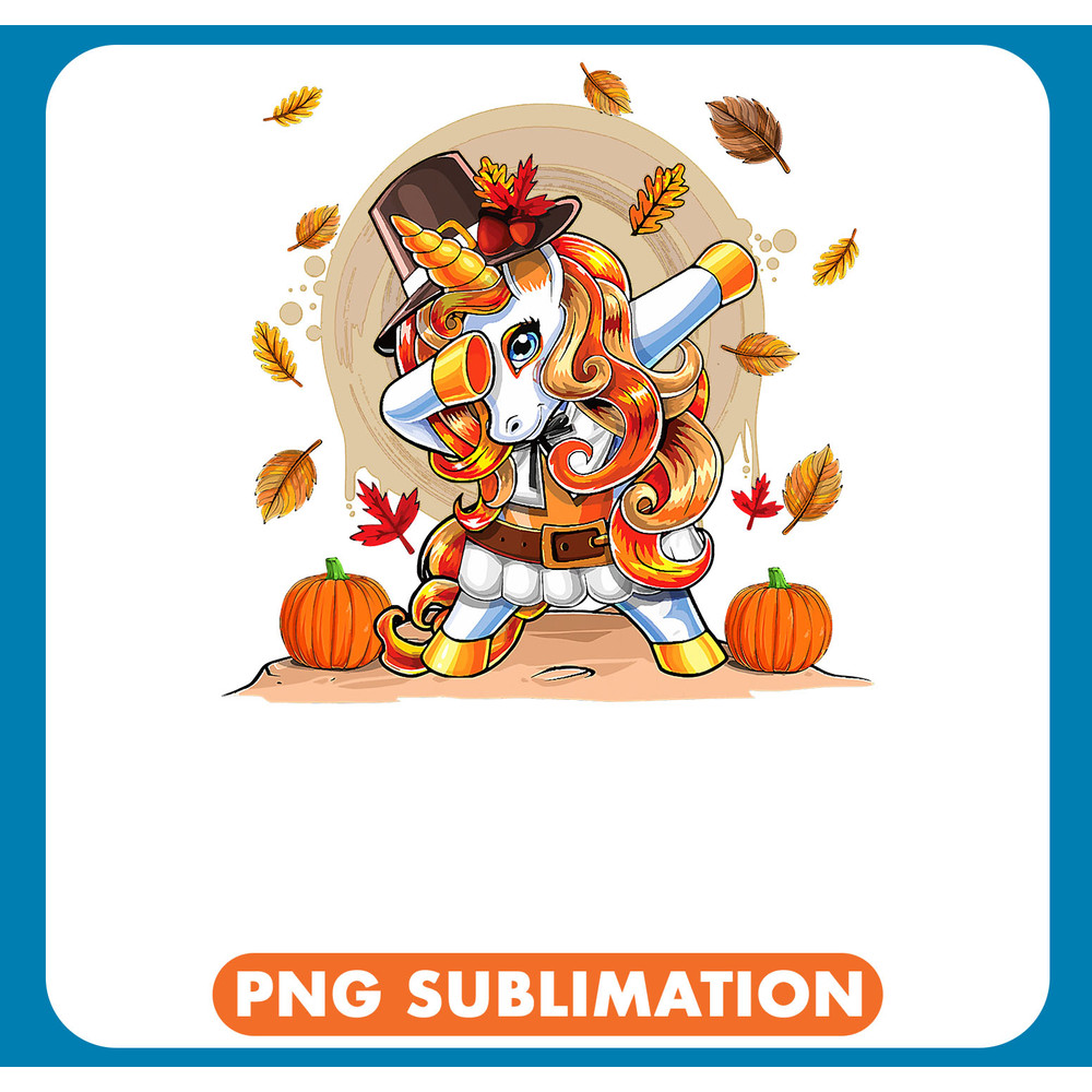 Unicorns Pony Dabbing Unicorn Wearing Pilgrim Hat Turkey Thanksgiving 65 .jpg