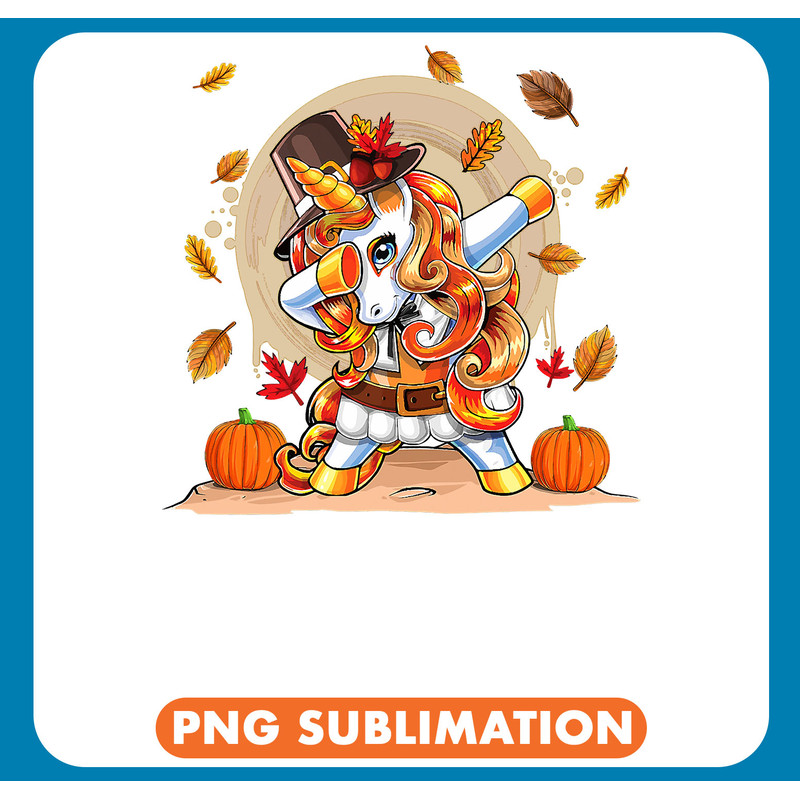 Unicorns Pony Dabbing Unicorn Wearing Pilgrim Hat Turkey Thanksgiving 65 .jpg