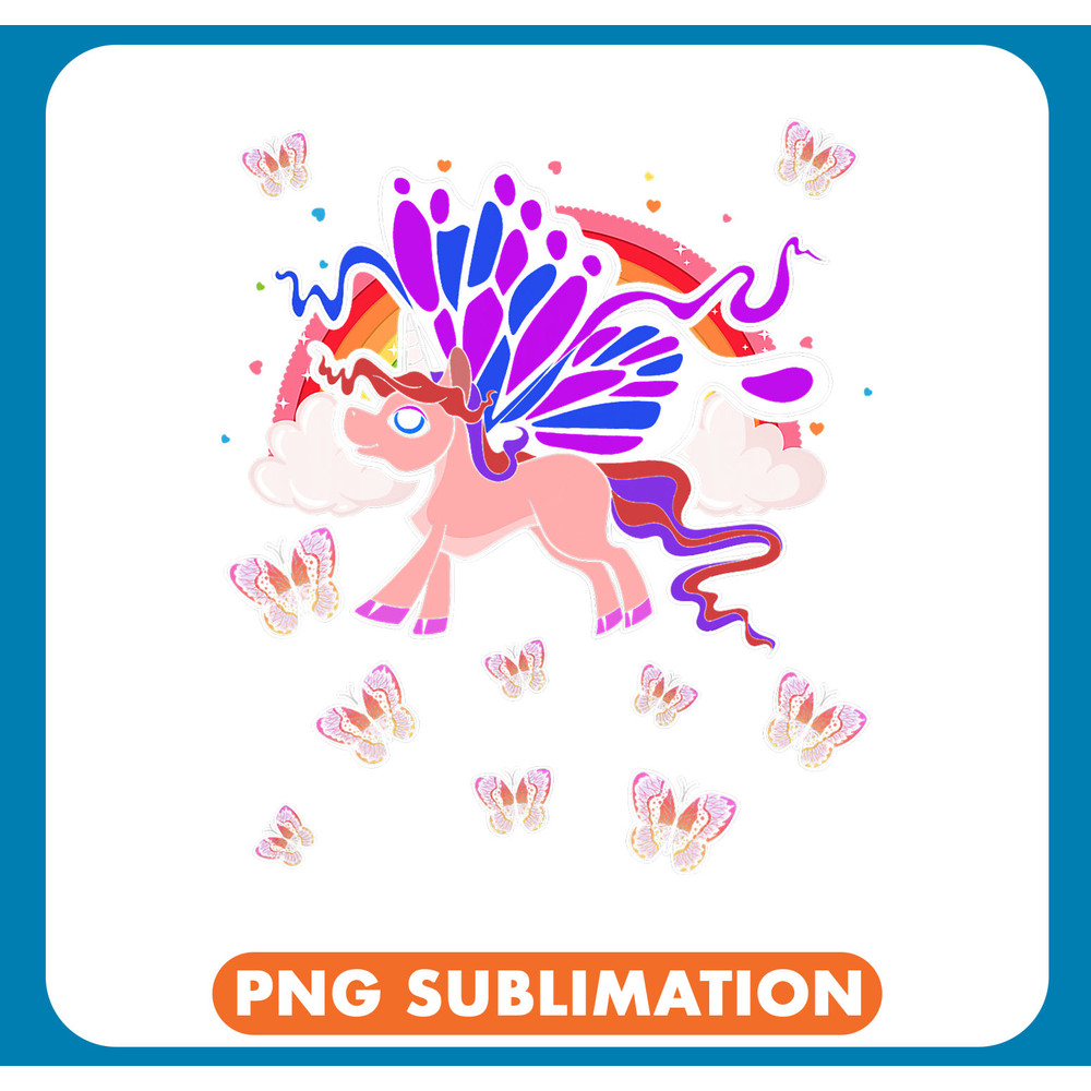 Unicorns Rainbow Butterfly Magical Animal Insect Fantasy .jpg