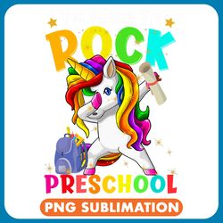 unicorns ready to rock preschool dabbing unicorn back to school 2 png