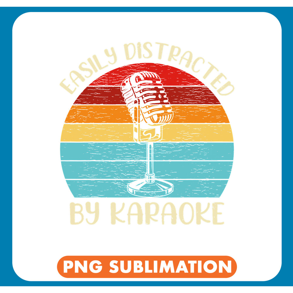 Vintage Karaoke Lover Easily Distracted By Karaoke .jpg