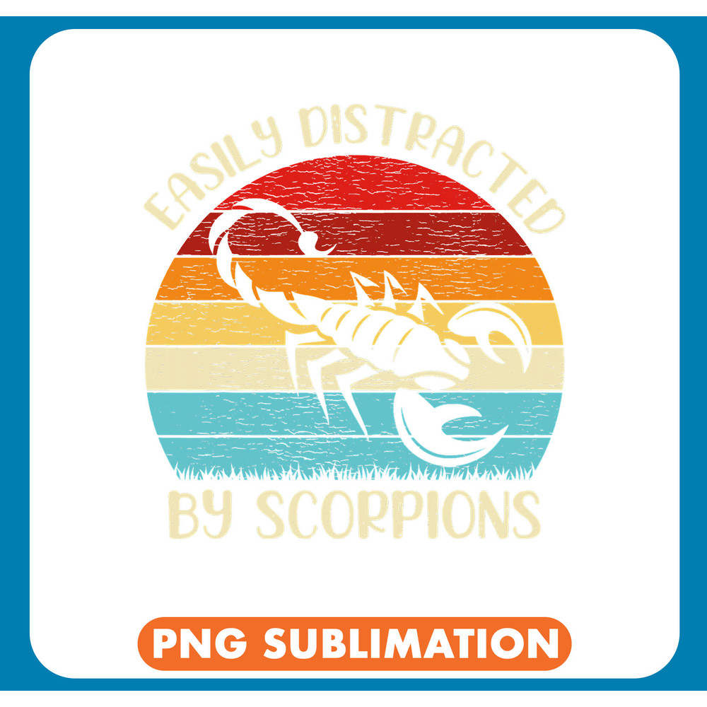 Vintage Scorpion Animal Lover Easily Distracted By Scorpions .jpg