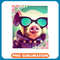 Watercolor flowers and pig wearing sunglasses 2Cute Pig Mom 211 .jpg