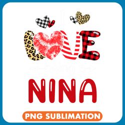 womens leopard happy mothers day i love being a nina buffalo plaid png