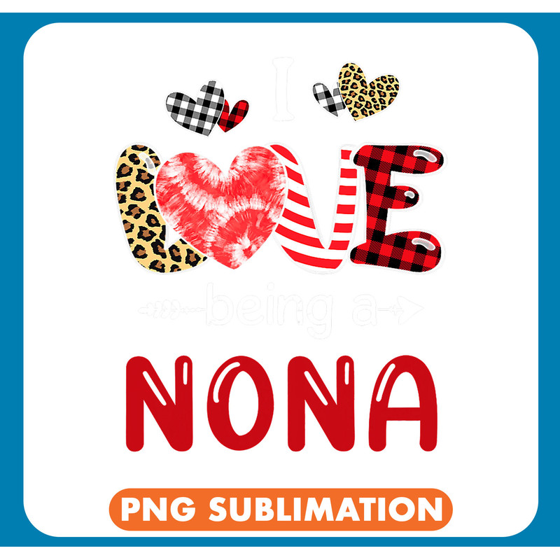 Womens Leopard Happy Mothers Day I Love Being A Nona Buffalo Plaid .jpg