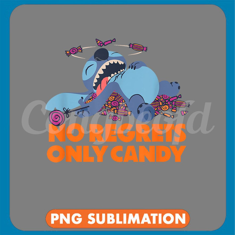 Amazon Essentials Stitch Halloween No Regrets Only Candy Png 0