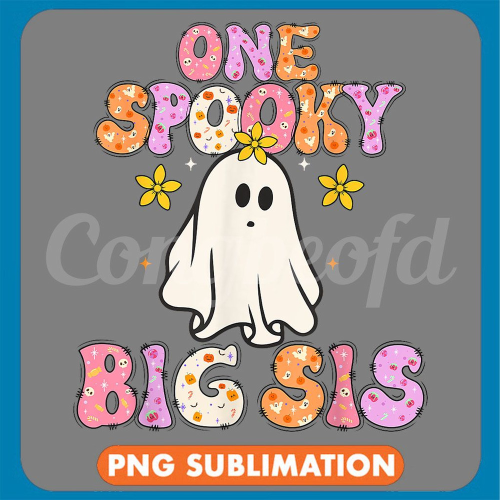Big Sister Halloween One Spooky Big Sister Announcement Png 0