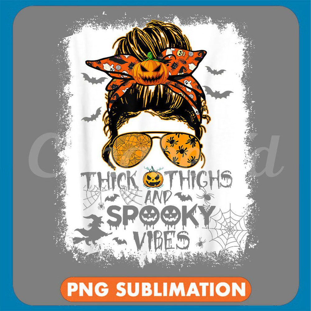 Bleached Women Messy Hair Bun Thick Thighs And Spooky Vibes Png 0