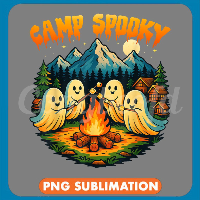 Camp Spooky Summerween Summer Halloween Cute Ghost Png 0