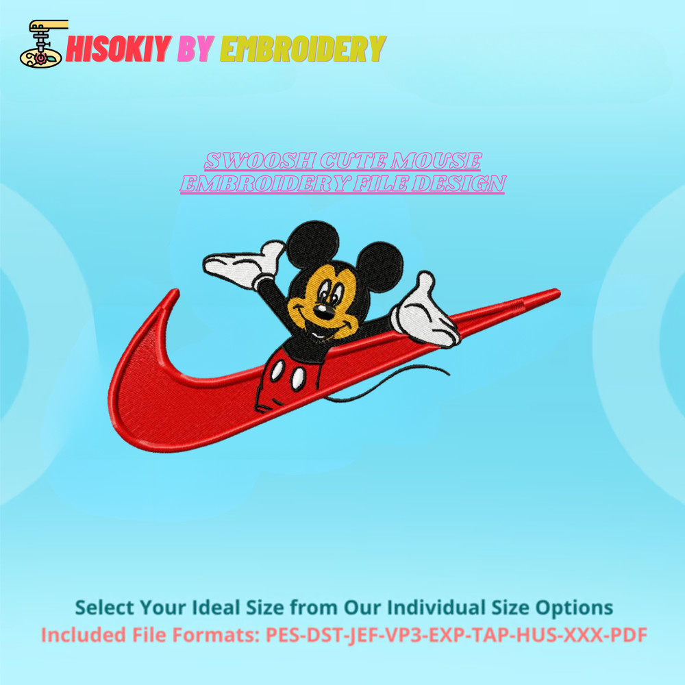 Swoosh Cute Mouse Embroidery File Design.png