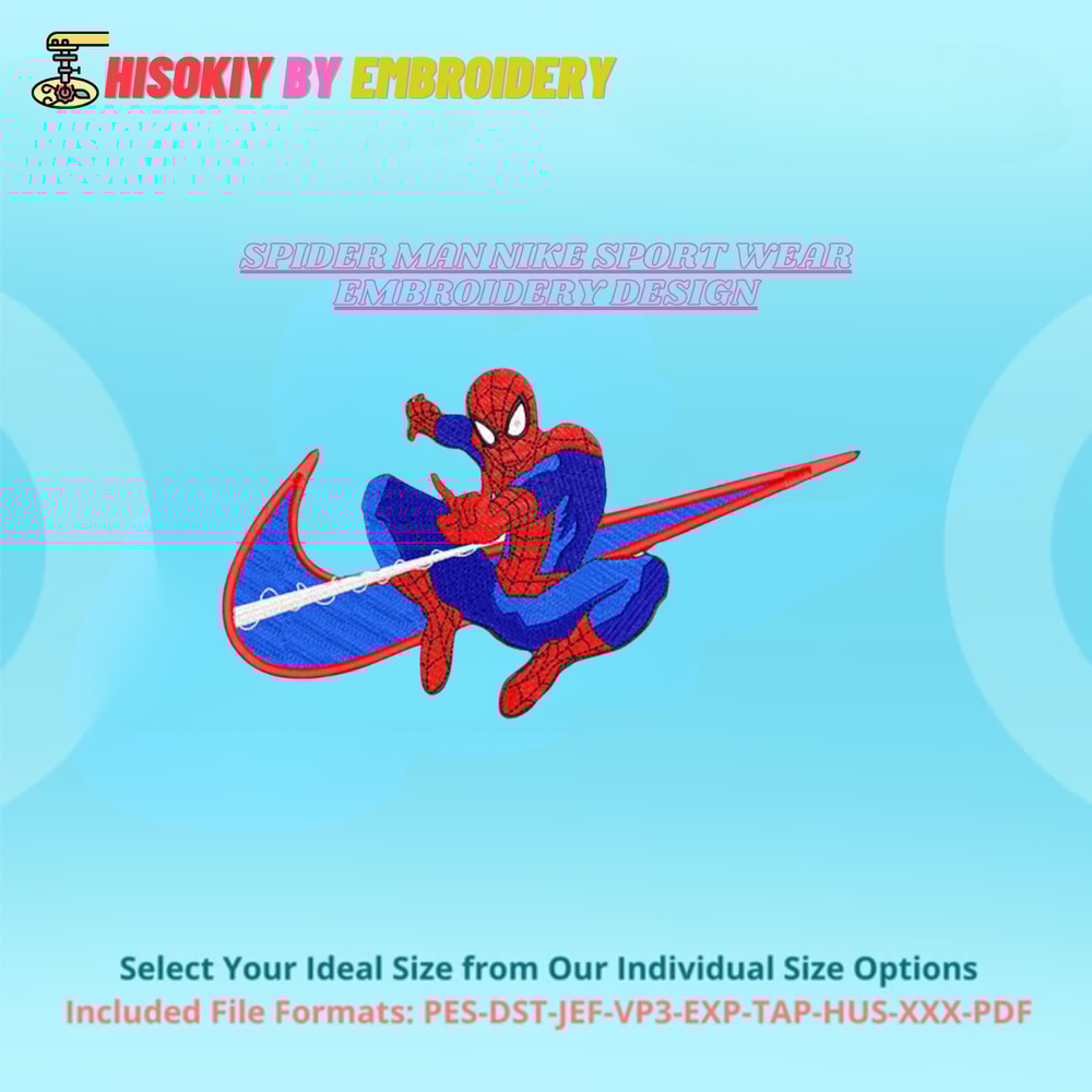 Spider Man Nike Sport Wear Embroidery Design.png