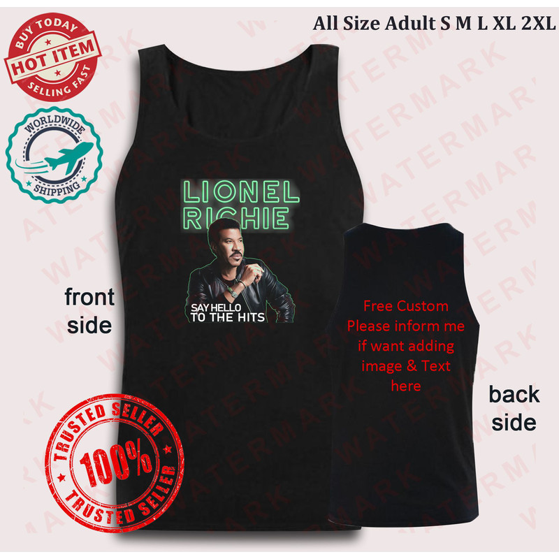 LIONEL RICHIE SAY HELLO TO THE HITS TOUR 2025 Tank Top 0