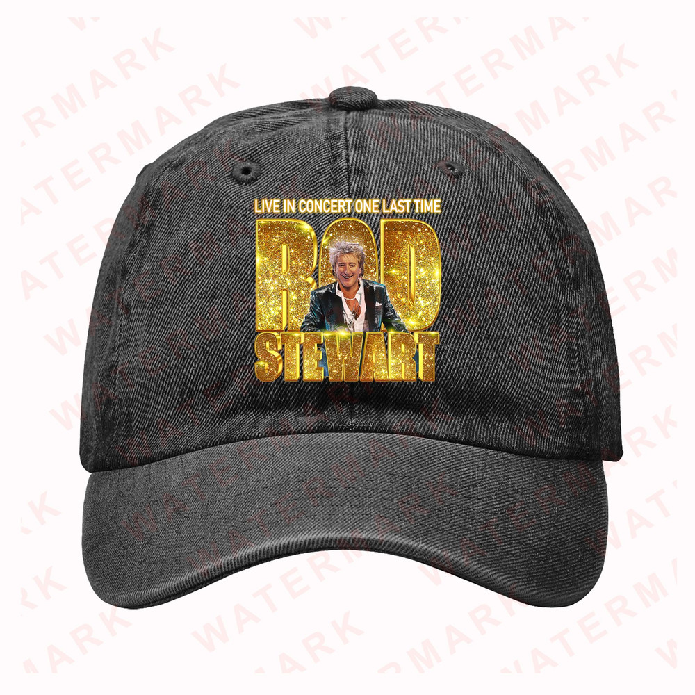 ROD STEWARD LIVE IN CONCERT ONE LAST TIME 2025 Denim Hat Cap 0