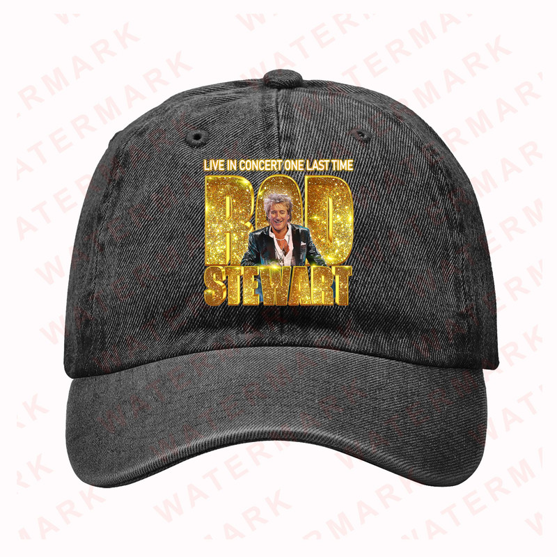 ROD STEWARD LIVE IN CONCERT ONE LAST TIME 2025 Denim Hat Cap 0
