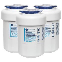 GE SmartWater MWF Refrigerator Water Filter Pack of 3