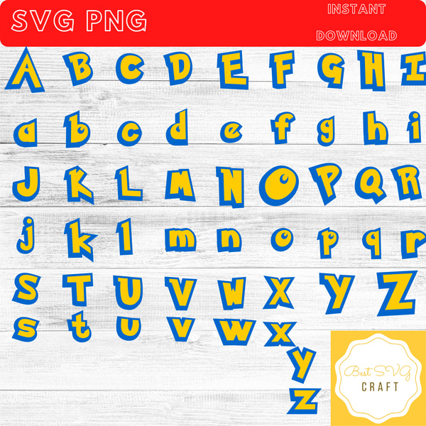 Pokemon Letters Png, Pokemon Svg Cricut Pokemon Font otf | Inspire Uplift