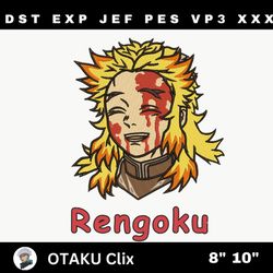 anime embroidery design file anime demon slayer design embroidery rengoku design files instant download