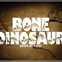 bone dinosaur font