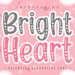 bright heart font font