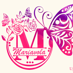butterfly and roses font