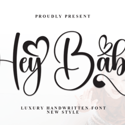 hey baby font