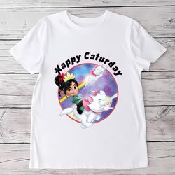 Disney Wreck It Ralph Vanellope Rainbow Galaxy Caturday T Shirt