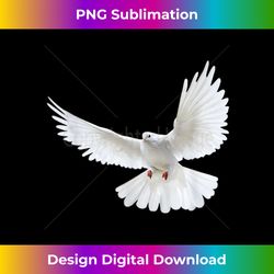 Beautiful Flying Peaceful White Dove Photo Portrait - Sublimation-Optimized PNG File - Enhance Your Art with a Dash of Spice