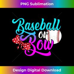 Baseball or Bow - Gender Reveal Baby Party Announcement - Classic Sublimation PNG File - Customize with Flair