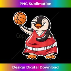 Cute Baby Penguin Playing Basketball Gift Player - Bespoke Sublimation Digital File - Ideal for Imaginative Endeavors
