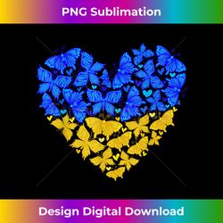 Ukraine Flag Butterfly Heart Vintage Ukrainian Lover Ukraine - Classic Sublimation PNG File - Enhance Your Art with a Dash of Spice