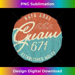 Vintage Tropical Paradise Guam - Edgy Sublimation Digital File - Striking & Memorable Impressions