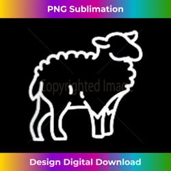sheep badge patch line art icon outline gift - edgy sublimation digital file - customize with flair