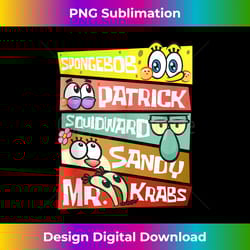 mademark x spongebob squarepants - spongebob patrick squidward sandy mr krabs spongebob fans - sublimation-optimized png file - striking & memorable impressions