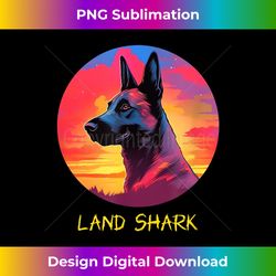 Funny Land Shark Malinois Belgian Malinois - Sublimation-optimized Png File - Ideal For Imaginative Endeavors